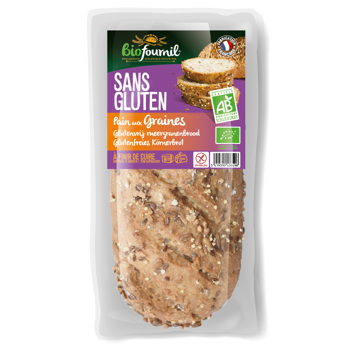 Pain Sans Gluten aux Graines Biofournil