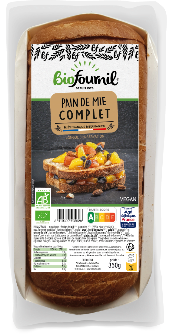 PAIN DE MIE COMPLET - Biofournil