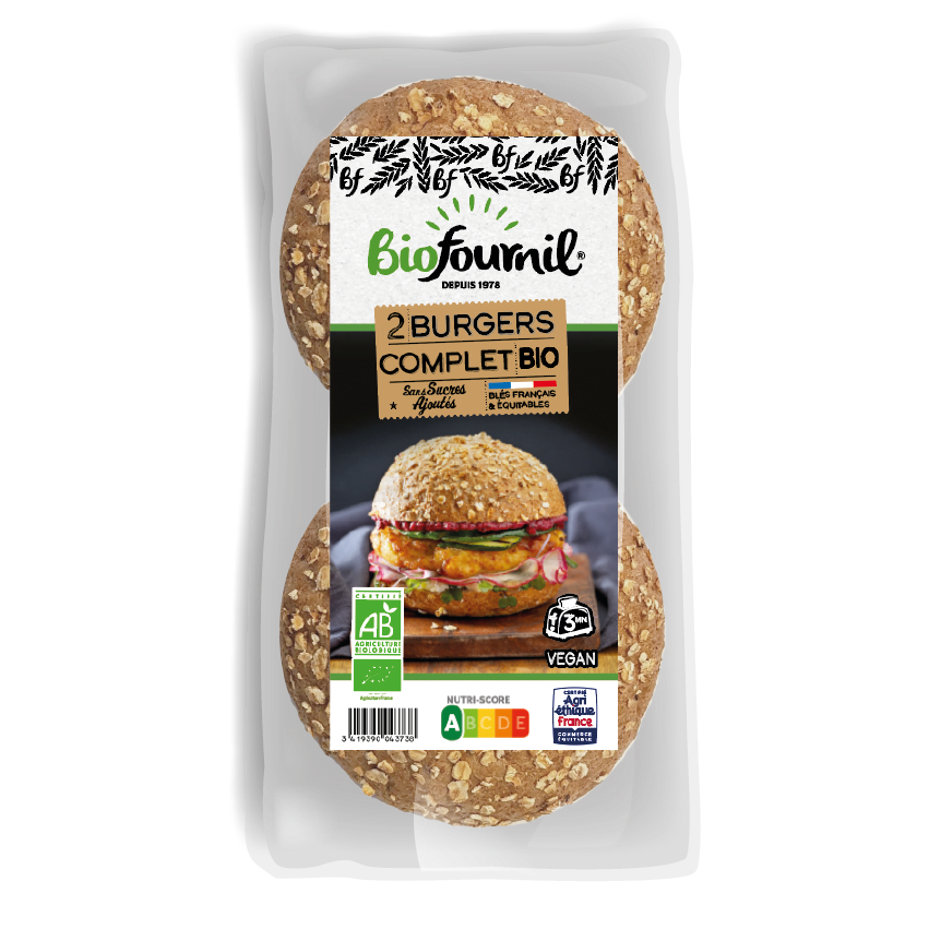 PACK_2 PAINS BURGER COMPLET SANS SUCRES AJOUTES