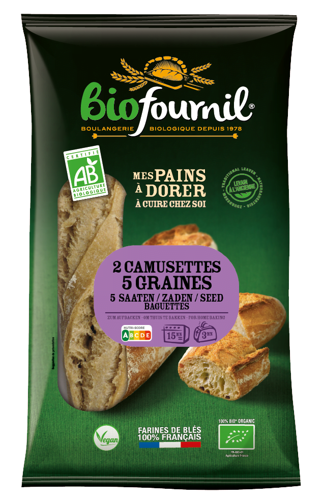 5-Seed Baguettes Biofournil