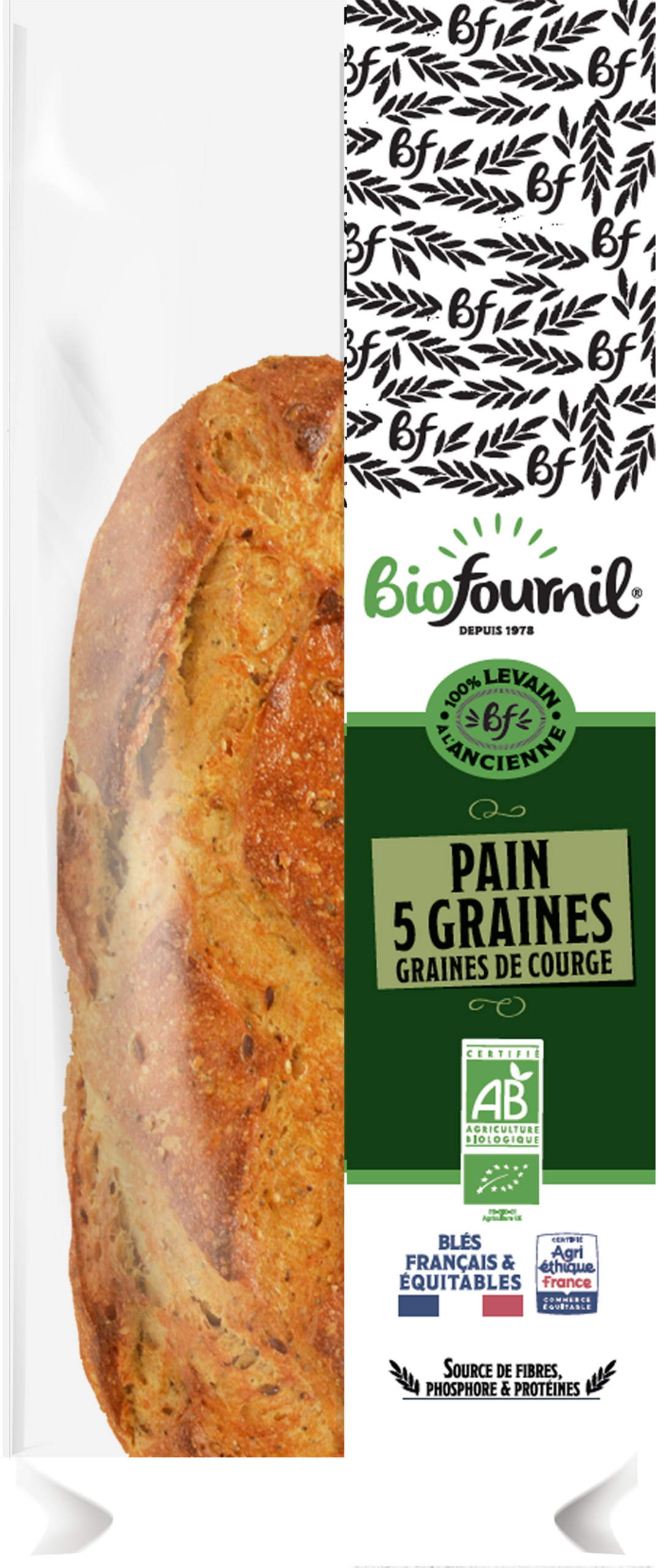 PACK_PAIN 5 GRAINES AUX GRAINES DE COURGE